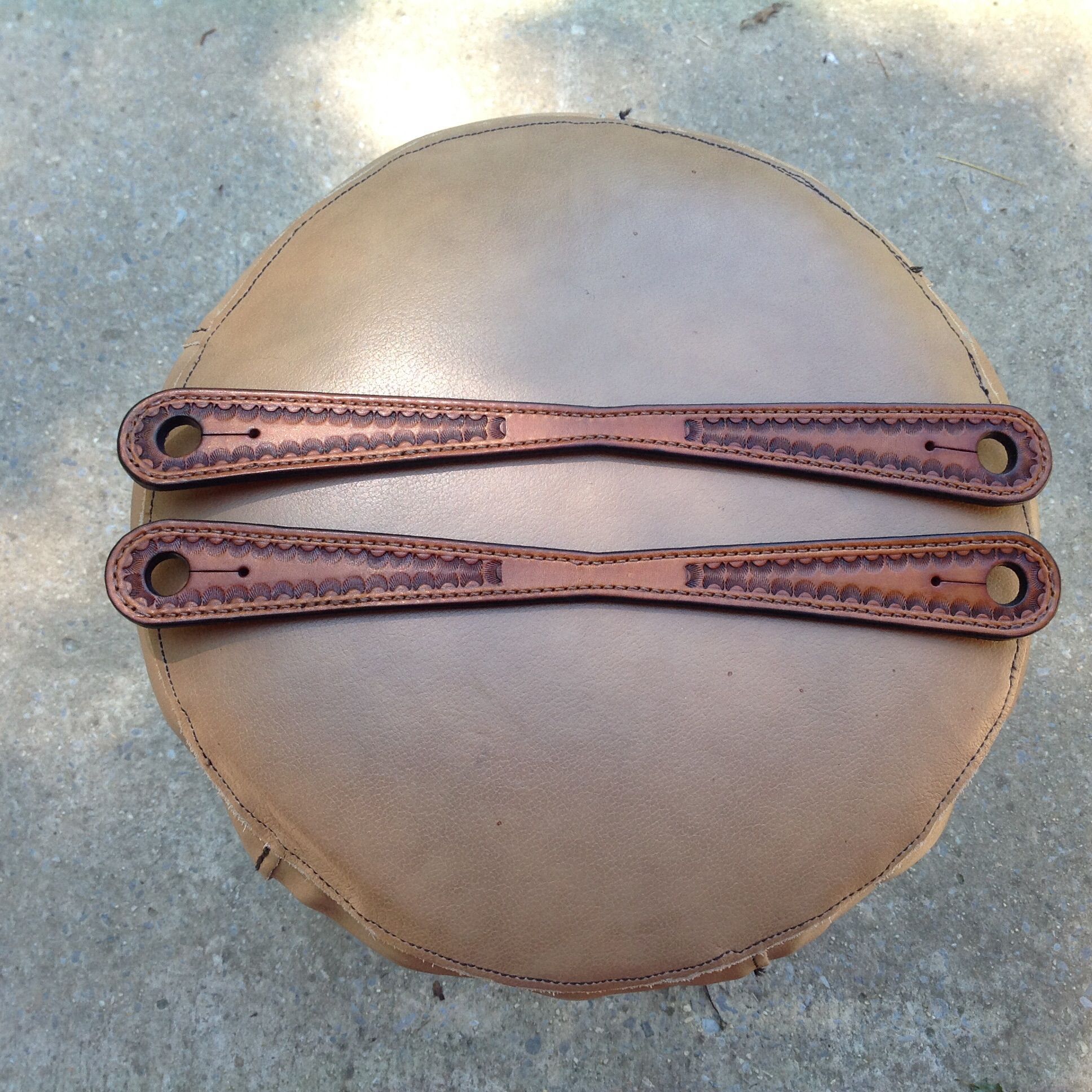 Hand Made Custom Handcrafted Slobber Straps by Hubbard Leather