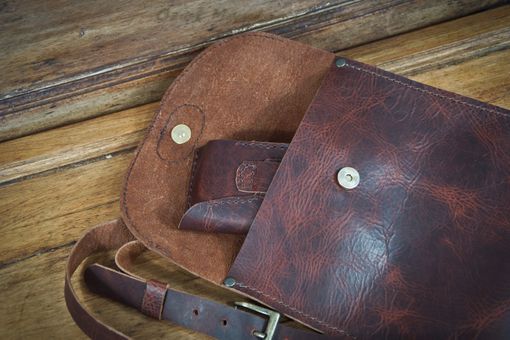 Custom Made Bison Leather Cross Body Bag