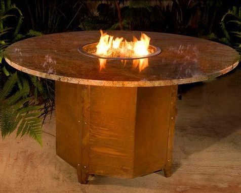 Custom Made Mammoth Dining Fire Pit Table