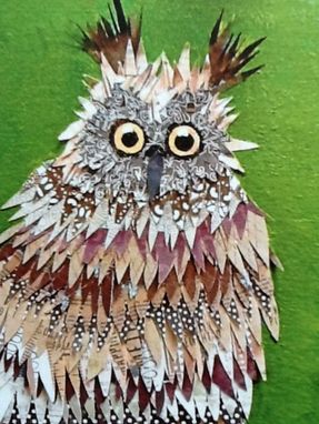 Custom Made Deer In Headlights Owl Notecard Set