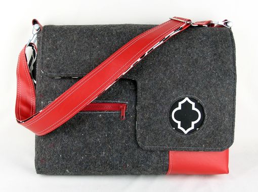 Custom Made Custom Felt And Vinyl Laptop Bag