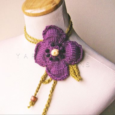 Custom Made The Spring Pansy Lariat In Violet