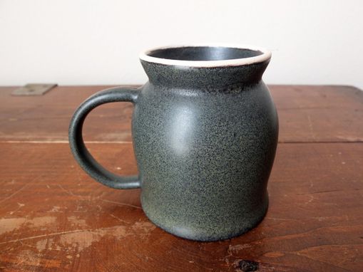 Custom Made Iron Purple Coffee Mug Cup Stoneware Ceramic Pottery Wheel Thrown By Gemfox Sra Usa