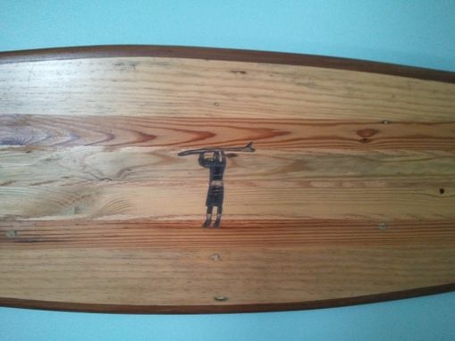 Custom Made Large Surfboard Wall Art W Added Design