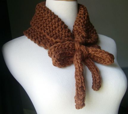 Custom Made The Choclee - Knit Cowl/Neckwarmer - Soft And Snuggly In Chocolate Brown