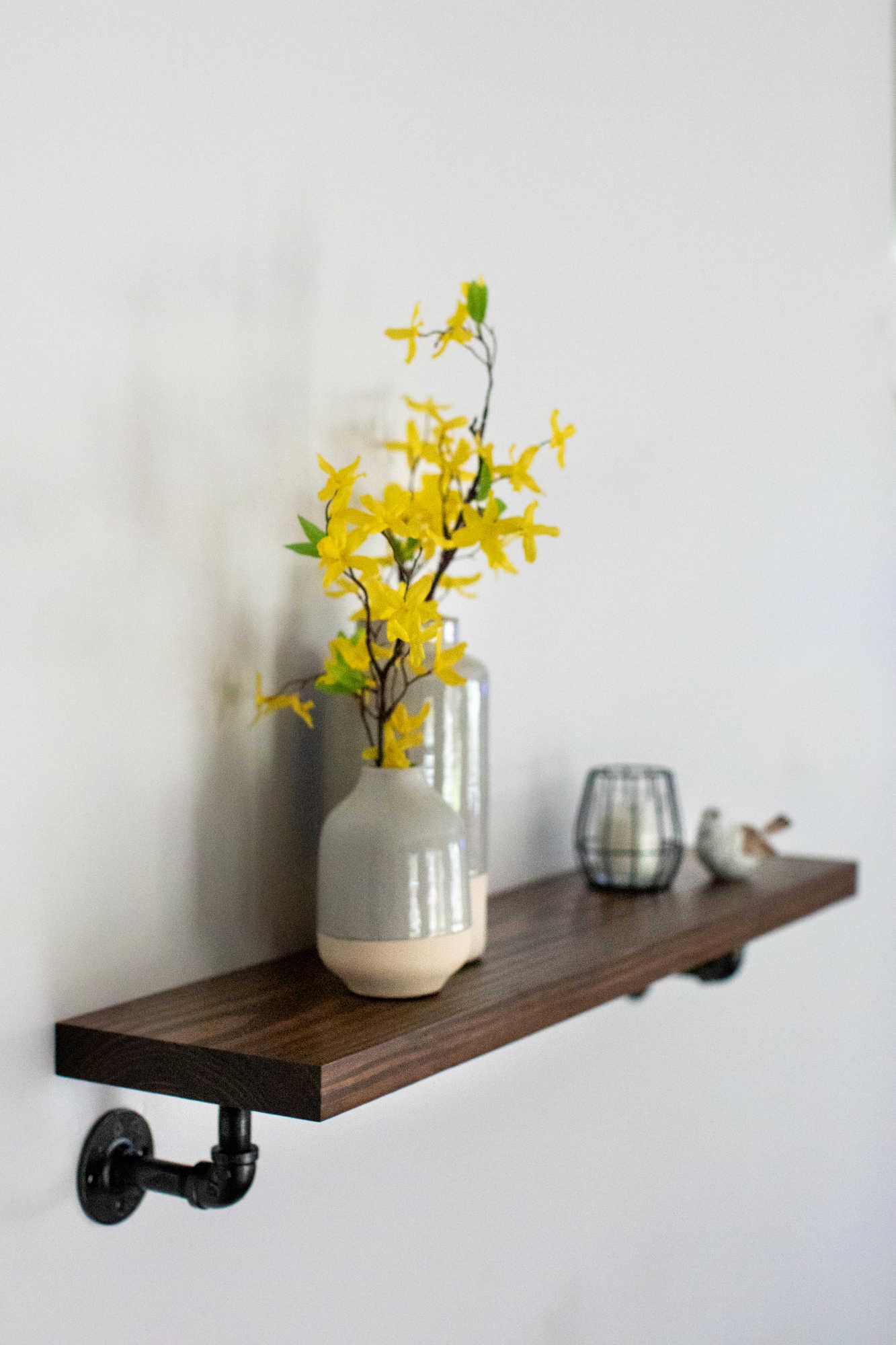 Custom Industrial Pipe Floating Shelves by Shelf Expression