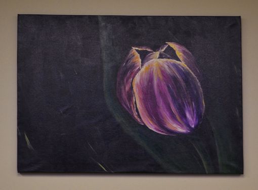 Custom Made 30x25 Original Modern Semi Impressonist Contemporary Abstract Tulip Painting By Alisha