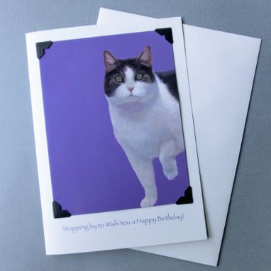 Custom Made Cat Card - Postcard Greeting Card Combination - Kitten Card - Shelter Cat Art