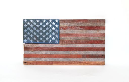 Custom Made Reclaimed Barn Wood American Flag