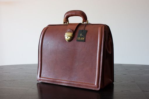 Custom Made Churchill Leather Briefcase, Italian Restyling