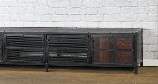 Custom Made Rustic Media Console/Credenza Vintage Industrial, Mid Century Modern, Reclaimed Wood