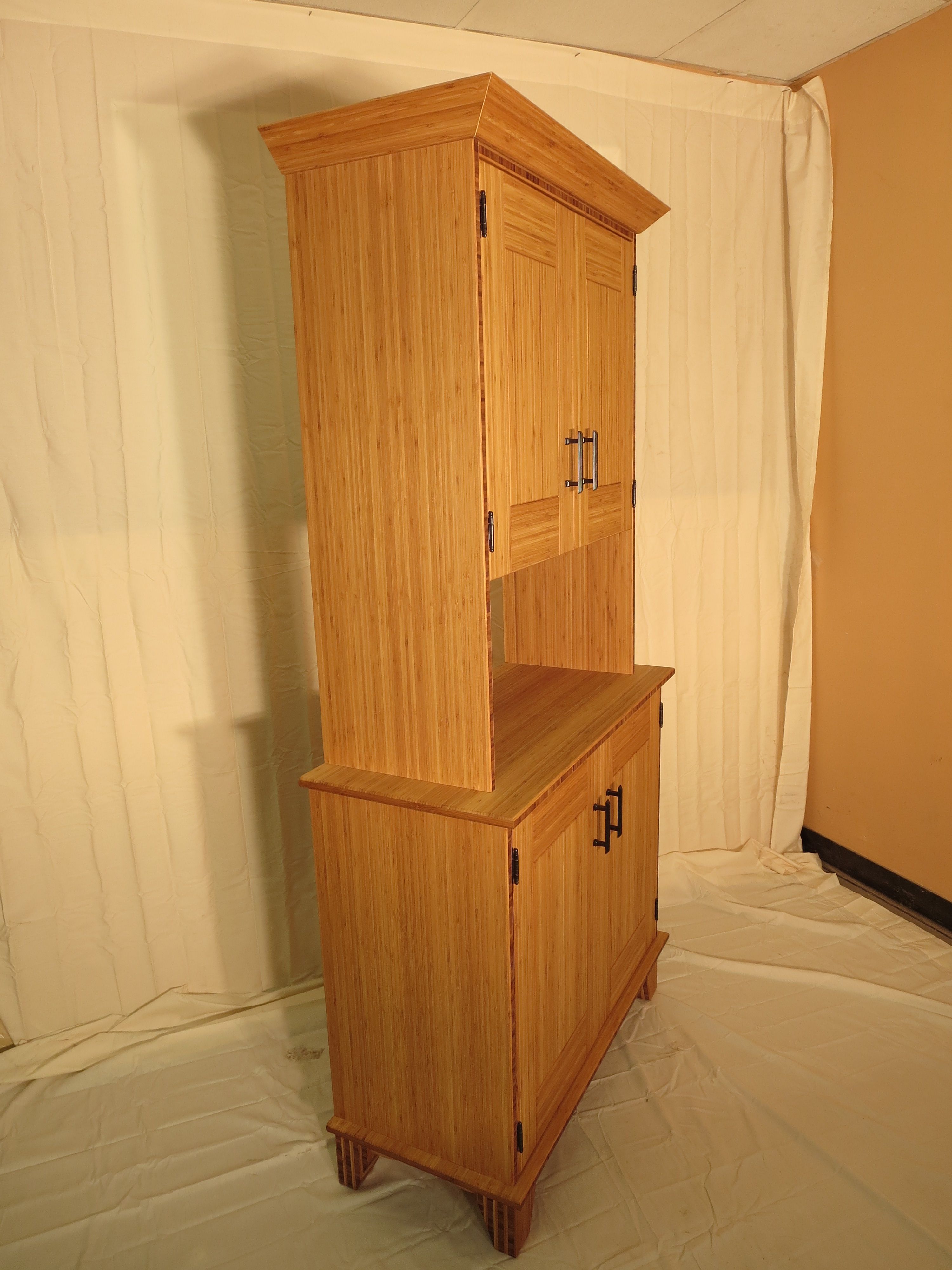 Buy Handmade Bamboo Hutch, made to order from Dan Fabian Custom