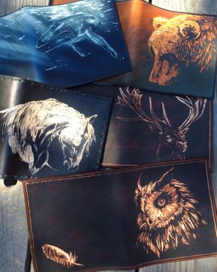 Custom Made Leather Wildlife Wallets