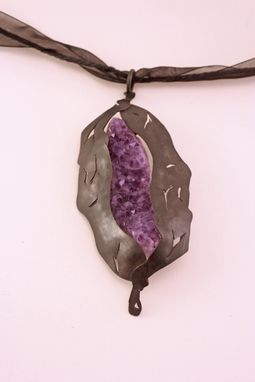Custom Made Copper And Amethyst Necklace