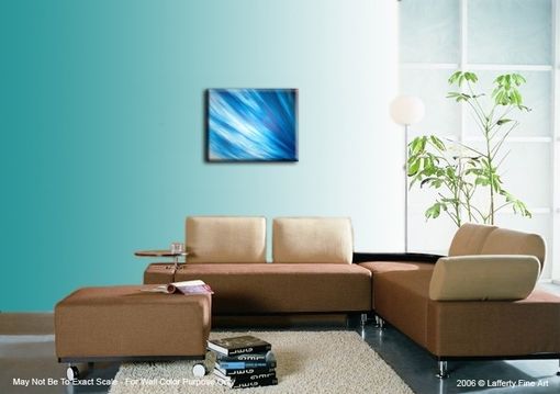 Custom Made Original Painting By Laffertyart - Blue Abstract Sale 22% Off