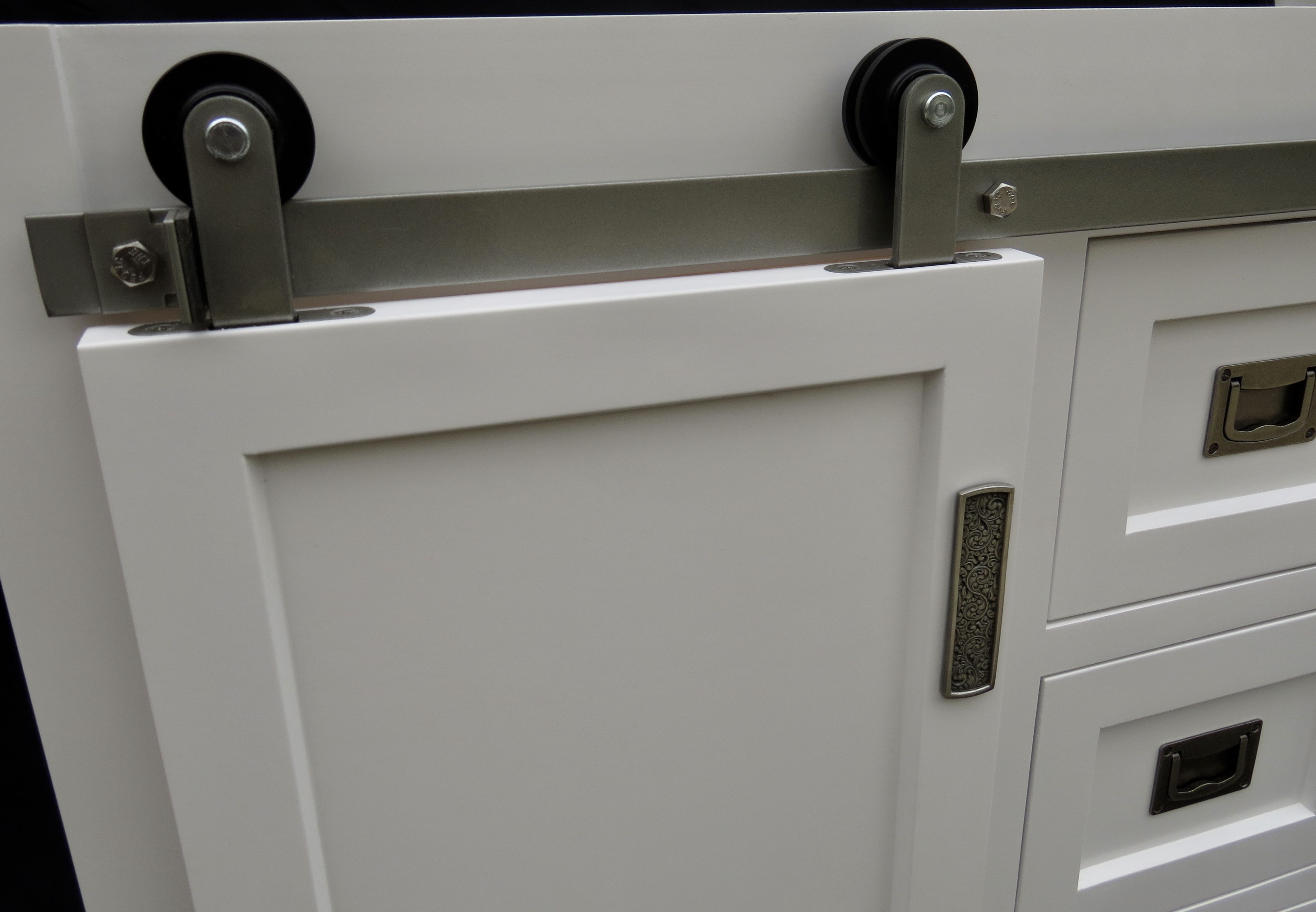 Handmade Barn Door Vanity by GluedUp Woodworking