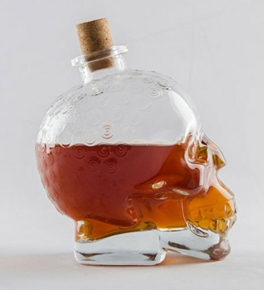 Buy Hand Crafted Glass Skull Bottle Creative Crystal Skull Bottle, made