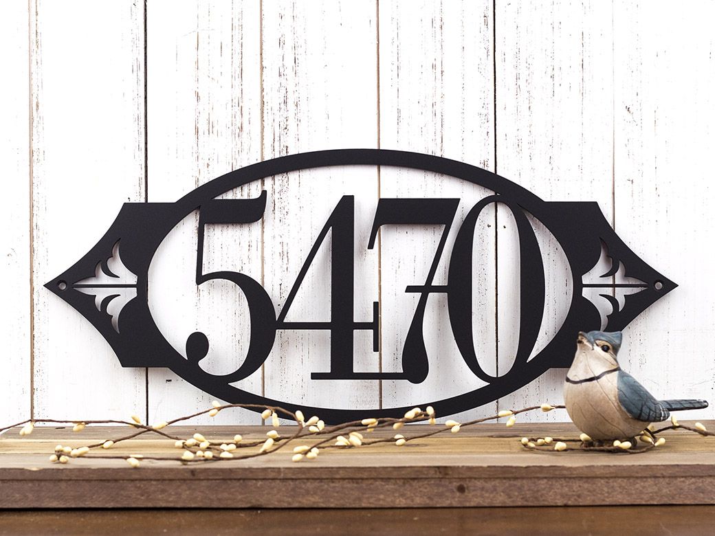 Buy Custom Outdoor House Number Metal Sign Metal Address Sign House