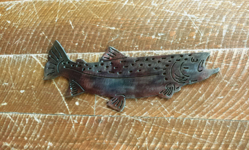 Custom Made Detailed Metal Fish Wall Art