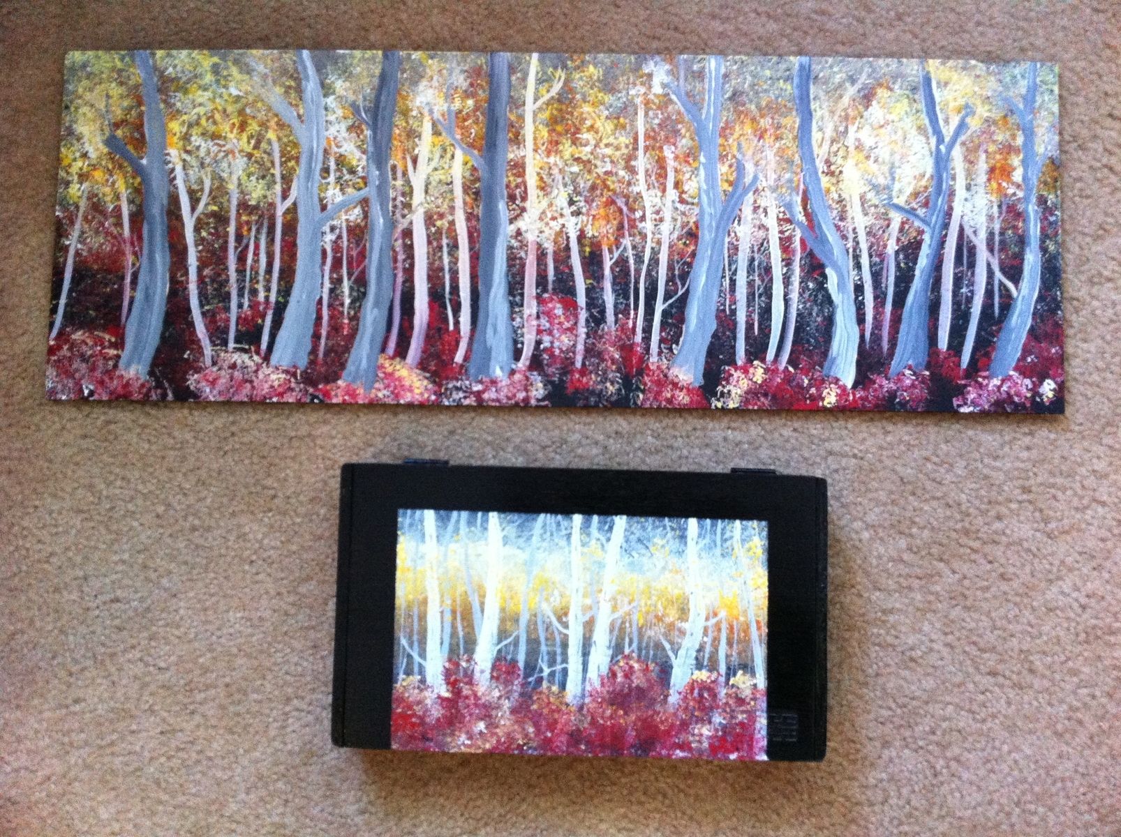 Custom Painted Keepsake, Memento, Storage Boxes by Kellie Art