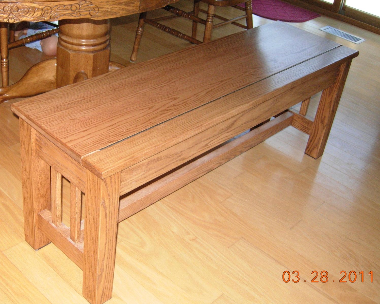 Hand Crafted Bench With Storage by Joey's Custom Woodworking