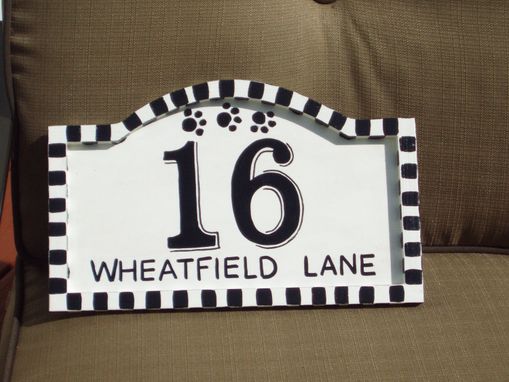 Custom Made Hand Painted House Number Sign