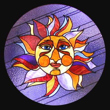 Custom Made Sunface Stained Glass Gift