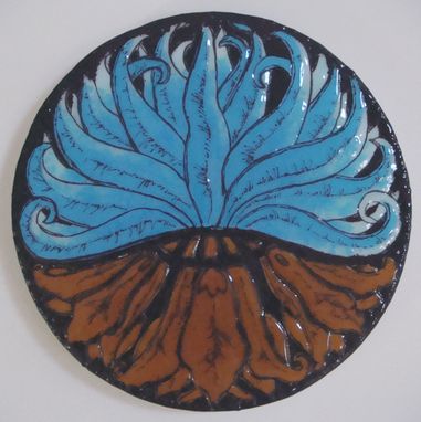 Custom Made Nouveau Lily - Glass Fusing Artwork