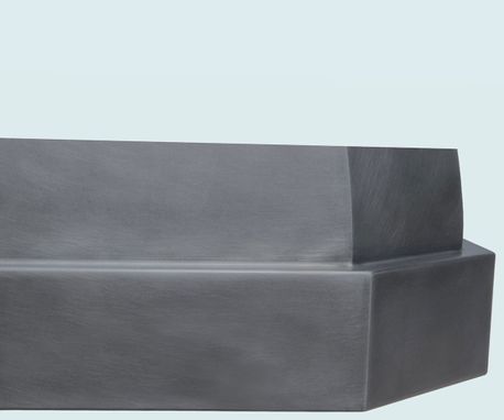 Custom Made Zinc Range Hood With Short Stack