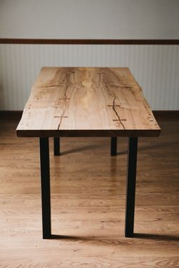 Custom Made "Arizona" Ash Wood Slab Dining Table