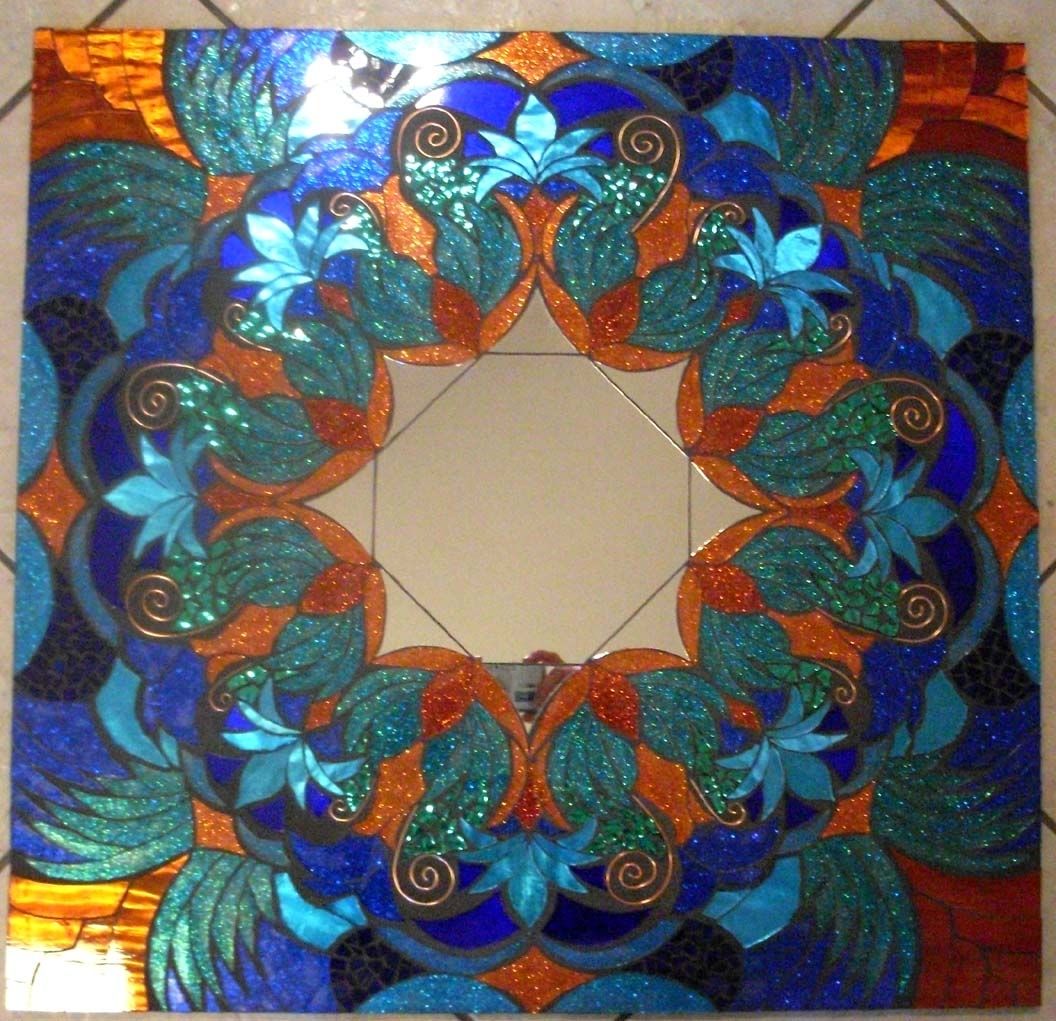 Custom Made Stained Glass Mirror By Sol Sister Designs