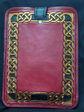 Custom Made Hand Carved Celtic Kindle Sleeve
