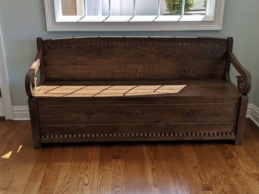 Custom Made Custom Oak Bench