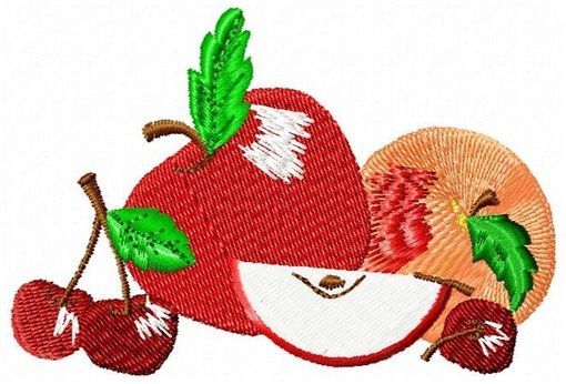 Custom Made Fruit Embroidery Design