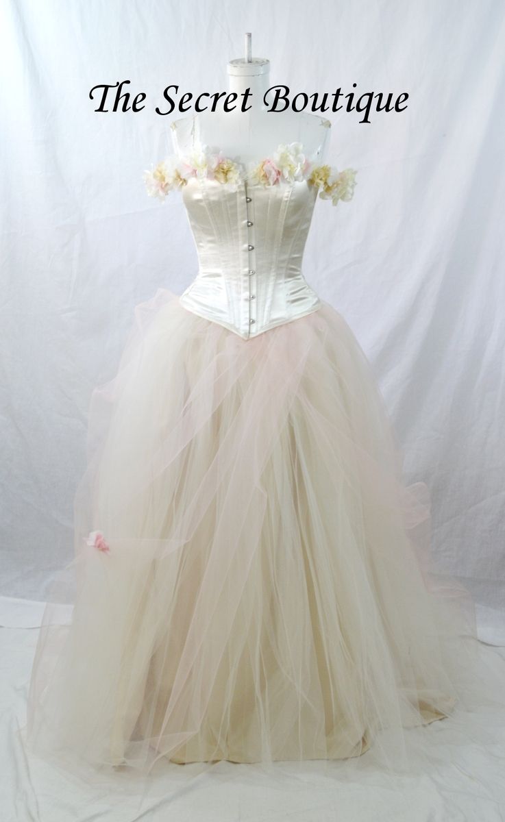 Custom Corset With Flowers Bridal Gown by The Secret Boutique