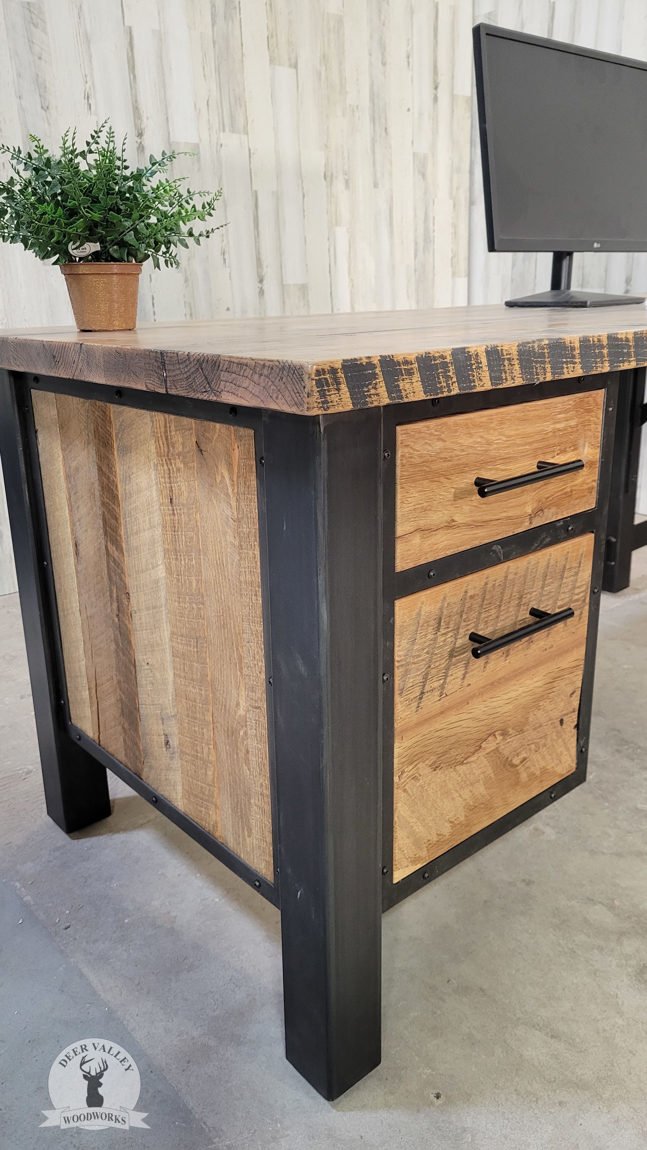 Buy Custom Made Reclaimed Barnwood Desk, Reclaimed Wood Corner Desk ...