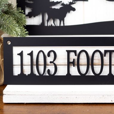 Custom Made Custom Family Name And Address Metal Signs, Moose, Outdoor Sign, Custom Sign, Address Sign