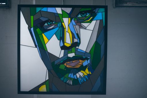 Custom Made Stained Glass Portrait Of Leonardo Dicaprio