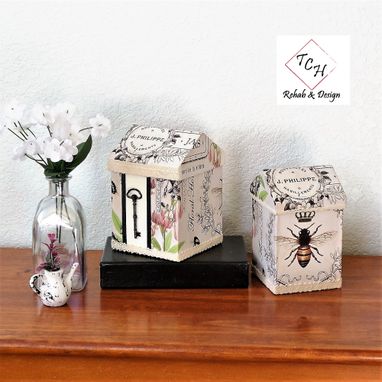 Custom Made Vintage Theme Honey Bee Decorative Tea Boxes Storage Boxes Set 2