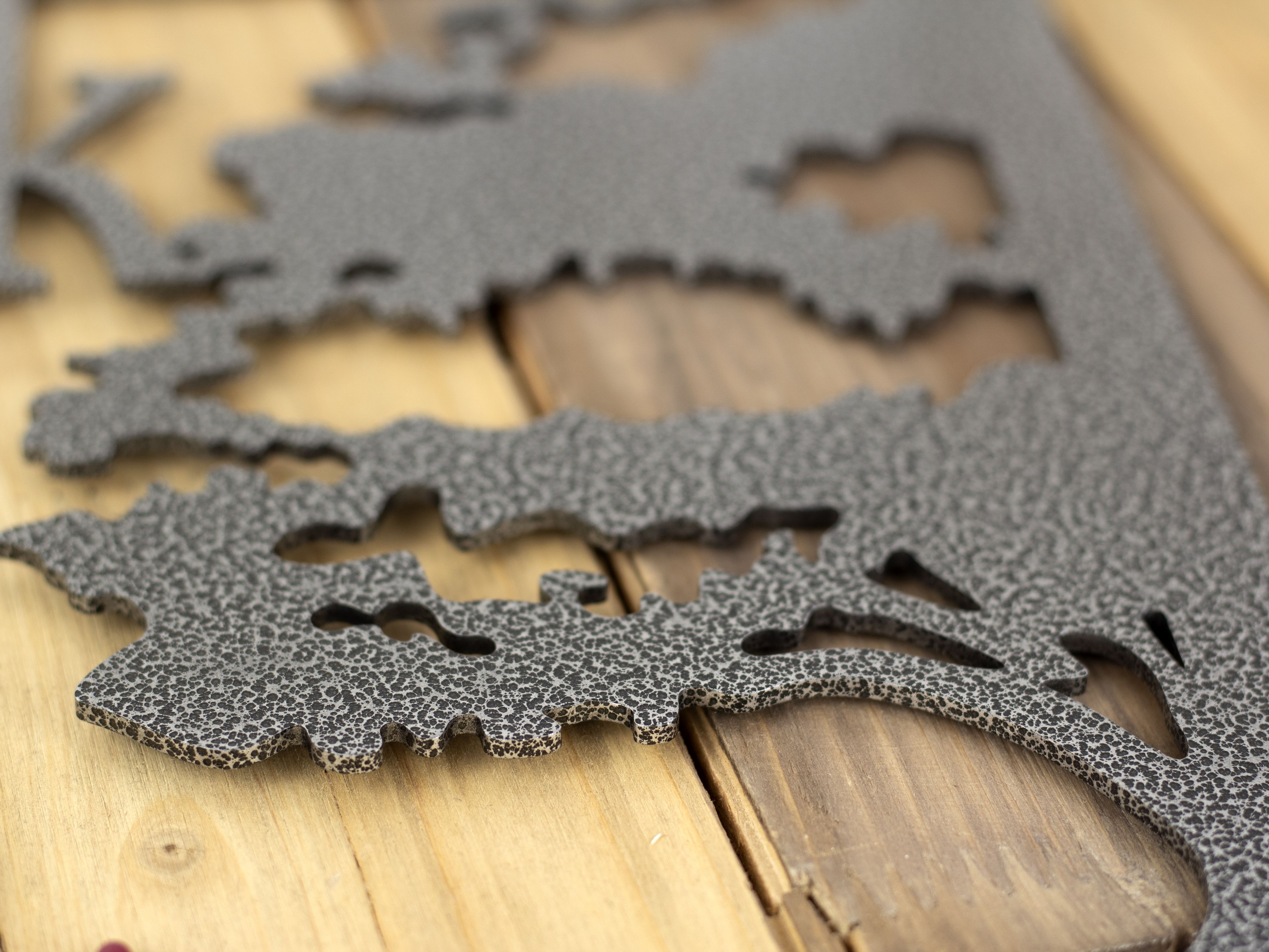 Buy Hand Crafted Custom Metal Family Name Sign With Oak Trees, Personalized Outdoor Sign, Rustic