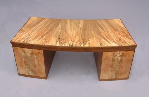 Custom Made Spalted Maple And Walnut Desk