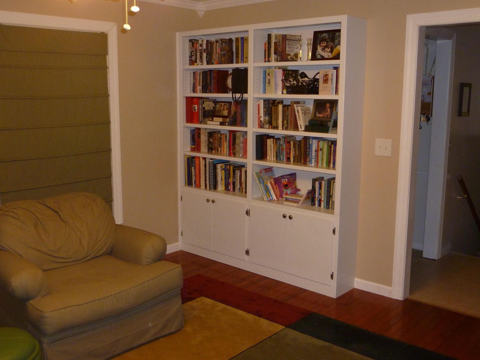 Handmade Built-In Bookshelves by Carolina Woodworking 