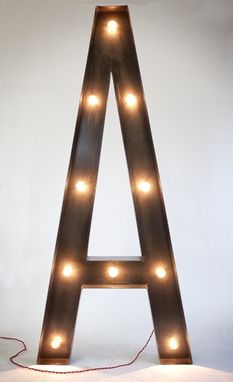 Custom Made 6' Tall Letter 'A' Light, Marquee Light, Lamp, Lettering
