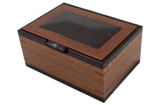 Custom Made Men’S Valet & Watch Box | Solid Lace Wood & Wenge