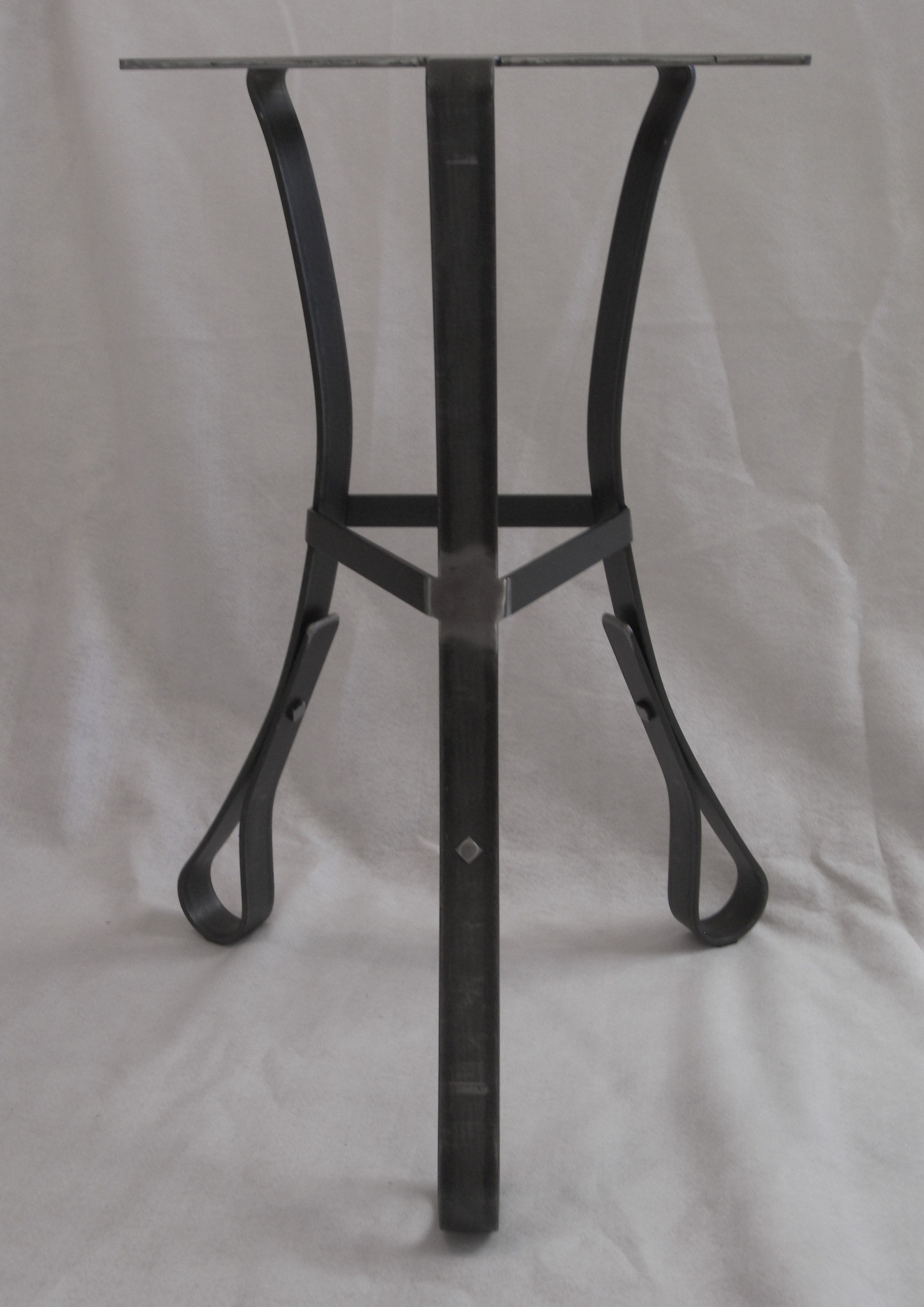 Hand Crafted Wrought Iron Table Base, Steel Legs, Iron Table Top Support by Rustic