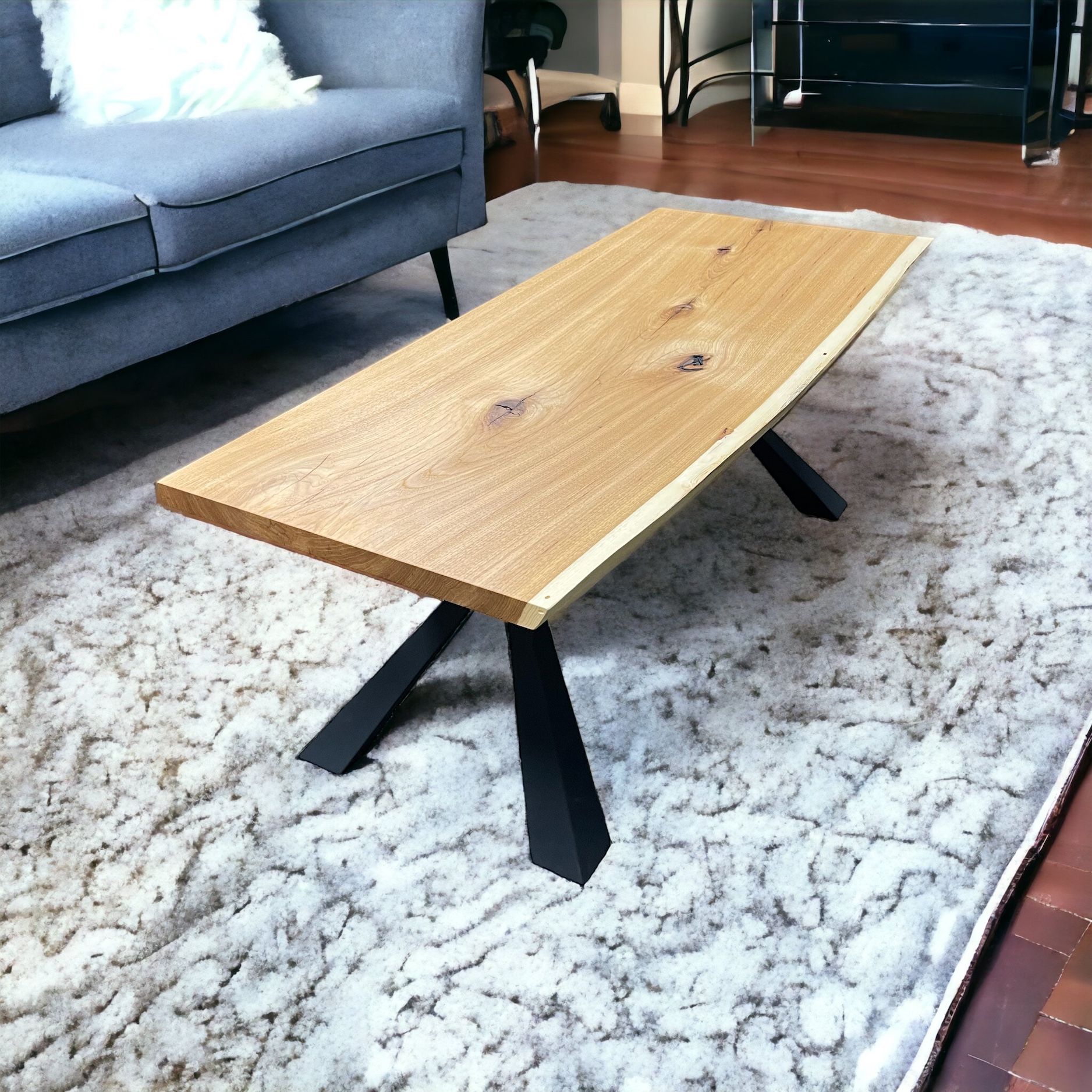 Buy Hand Crafted Nebraska Hickory Coffee Table, made to order from Type