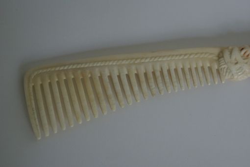 Custom Made Carved Bone Comb Kitty Cat Custom Example
