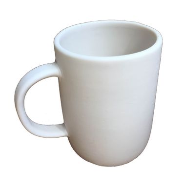 Custom Made Extra Large Matte Porcelain Usa Made Mug- White