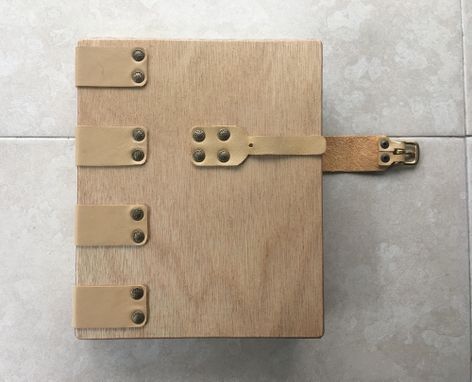 Custom Made An Elegant Journal Or Diary, In Warm Wood And Leather, Available With Or Without Buckle Closure