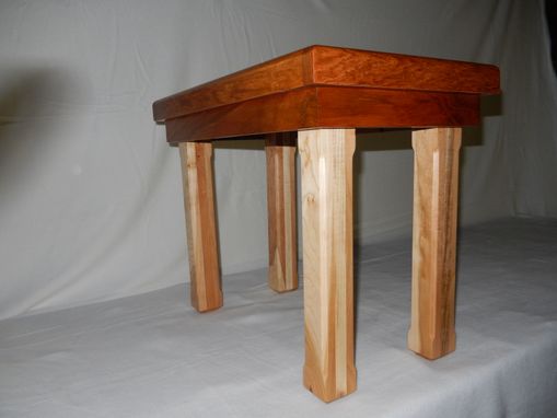 Custom Made Hand Crafted Solid Mixed Hardwood End Table